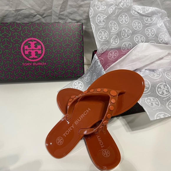 Tory Burch Women's Studded Jelly Thong Sandals - Picture 3 of 17